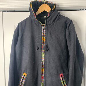 Handmade Boho / Himalayan-Style Hooded Jacket – Heavyweight Cotton -Unisex